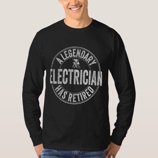 A Legendary Electrician Has Retired Retro Electric T-shirt (Voorkant)