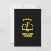 A legendary postal worker has retired bedankkaart (Voorkant)