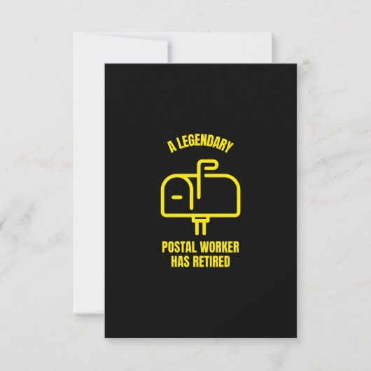 A legendary postal worker has retired bedankkaart (Voorkant)