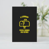 A legendary postal worker has retired bedankkaart (Staand voorkant)