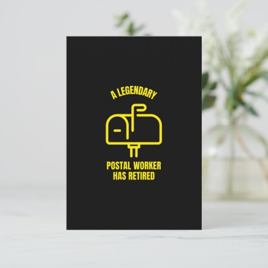 A legendary postal worker has retired bedankkaart (Staand voorkant)