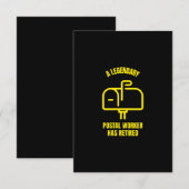 A legendary postal worker has retired bedankkaart (Voorkant / Achterkant)