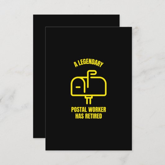 A legendary postal worker has retired bedankkaart (Voorkant / Achterkant)