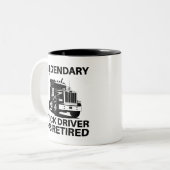 A Legendary Truck Driver Has Retired Tweekleurige Koffiemok (Voorkant links)
