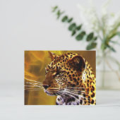 A leopard Stance Briefkaart (Staand voorkant)