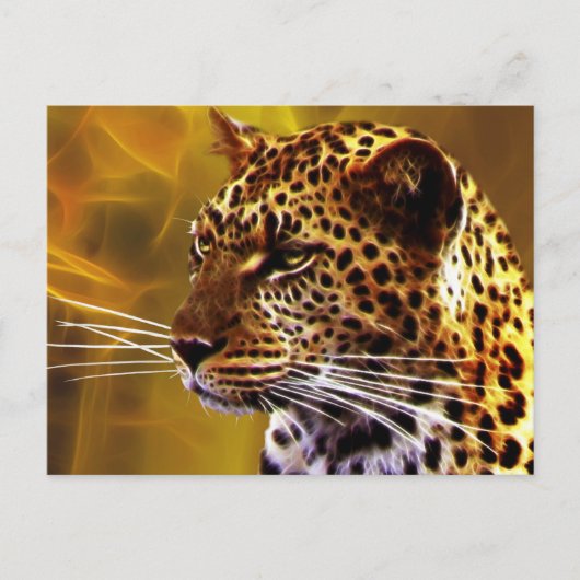 A leopard Stance Briefkaart (Voorkant)