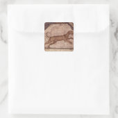 A Leopard Vierkante Sticker (Tas)