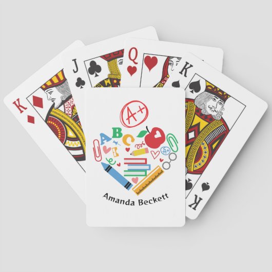 A+ Leraar Schoolbenodigdheden Pokerkaarten (Achterkant)