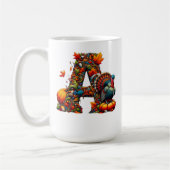A letter A in Thanksgiving style Koffiemok (Links)