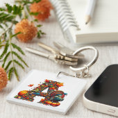 A letter A in Thanksgiving style Sleutelhanger (Voorkant Rechts)