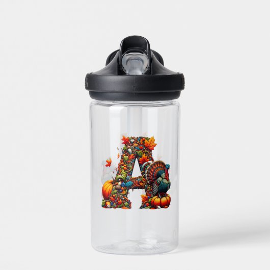A letter A in Thanksgiving style Waterfles (Voorkant)