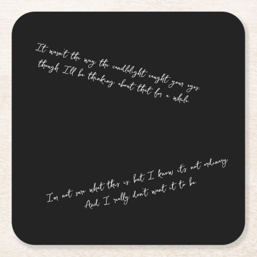 A Letter Few Days After a First Date Kartonnen Onderzetters (Voorkant)