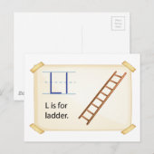 A letter L voor ladder Briefkaart (Voorkant / Achterkant)