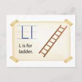 A letter L voor ladder Briefkaart (Voorkant)