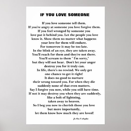 A LETTER OF FORGIVENESS  POSTER (Voorkant)