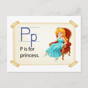 A letter P voor prinses Briefkaart