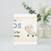 A letter S voor schapen Briefkaart (Staand voorkant)