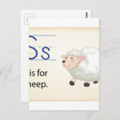 A letter S voor schapen Briefkaart (Voorkant / Achterkant)