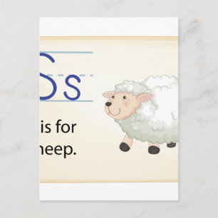 A letter S voor schapen Briefkaart