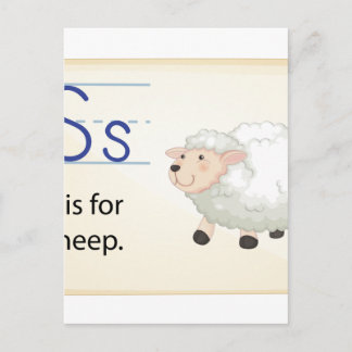 A letter S voor schapen Briefkaart