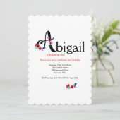 "A" Letter (Voeg een Voornaam Toe Die Begint Met L Kaart (Staand voorkant)