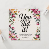 A Level Exam Congratulation Graduation card's Kaart (Voorkant / Achterkant in situ)