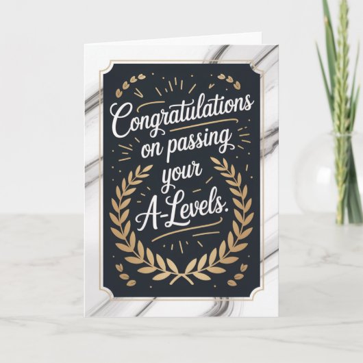 A Level Exam Congratulation Graduation  Kaart (Voorkant)