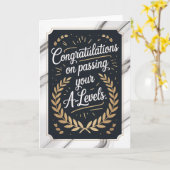 A Level Exam Congratulation Graduation  Kaart (Gele Bloem)