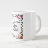 A Level Exam Floral Congratulation Graduation  Grote Koffiekop (Voorkant rechts)