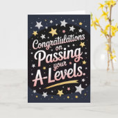 A Level Exam radiant star Congratulation cards Kaart (Gele Bloem)