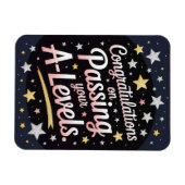 A Level Exam radiant star Congratulation cards Magneet (Horizontaal)