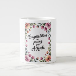 A Level Examen Bloemen Congratulatie Afstuderen Grote Koffiekop