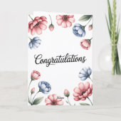 A Level Examen Bloemen Congratulatie Afstuderen Kaart (Achterkant)