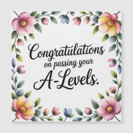 A Level Examen Bloemrijke Felicitaties Magnetische
