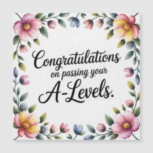 A Level Examen Bloemrijke Felicitaties Magnetische