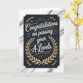 A Level Examen Congratulatie Afstuderen Kaart
