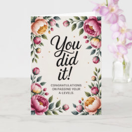 A-Level succes bloemkaart Congratulatiekaarten Kaart