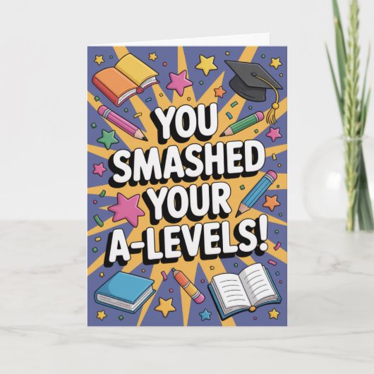 A-Level succes bloemstuk Congratulatiekaarten  Kaart (Voorkant)