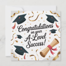 A-Level succes Platte Afstudeerkaart