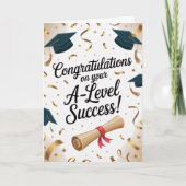 A-Level success Congratulations Cards Graduation  Kaart (Voorkant)
