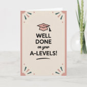 A-Level success Congratulations Cards Graduation  Kaart (Voorkant)