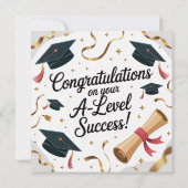 A-Level success Flat Graduation Greeting Card  Kaart (Achterkant)