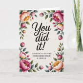 A-Level success floral Congratulations Cards  Kaart (Voorkant)