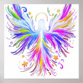 A Light and Airy Abstract Angel Wall Poster (Voorkant)