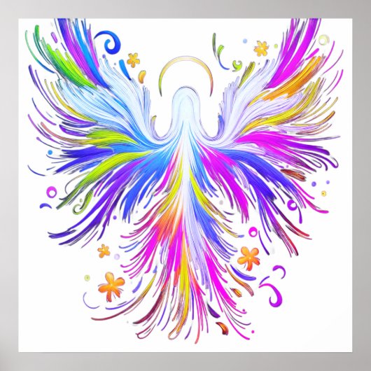 A Light and Airy Abstract Angel Wall Poster (Voorkant)