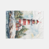 A Lighthouse in Winter Fleece Deken (Voorkant (Horizontaal))