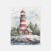 A Lighthouse in Winter Fleece Deken (Voorkant)