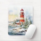 A Lighthouse in Winter Muismat (Met muis)