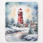 A Lighthouse in Winter Muismat (Voorkant)