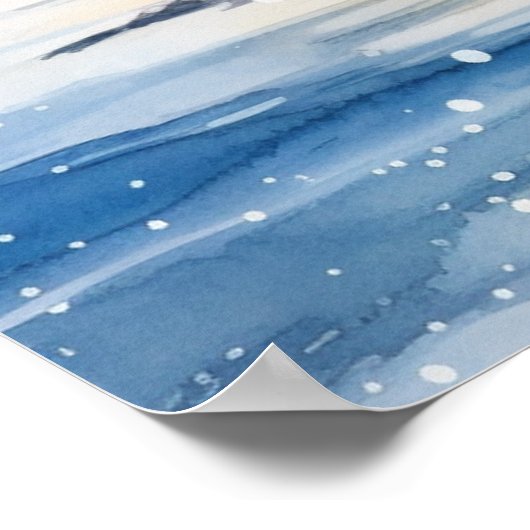 A Lighthouse in Winter Poster (Hoek)